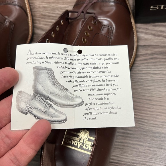 NEW Stacy Adams Madison Brown Cap Toe Oxfords 11.5 EE main image 11